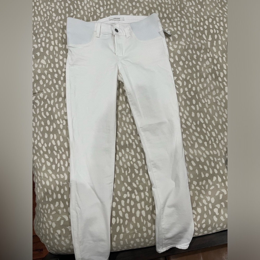 J Brand “Mama J” White Skinny Leg Maternity Jeans